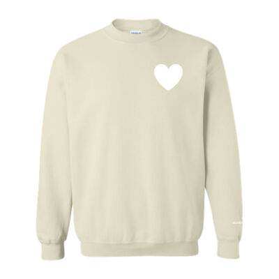 Gildan Unisex Heart Emblem Printed Crewneck Thumbnail