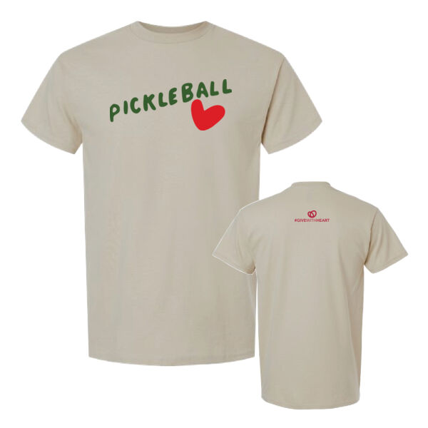 Gildan Unisex Pickleball Heart Printed T-Shirt Thumbnail